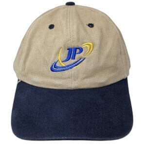 Falcon Baseball Cap Beige Blue One Size JP Logo Two Tone Slideback Hat Twill